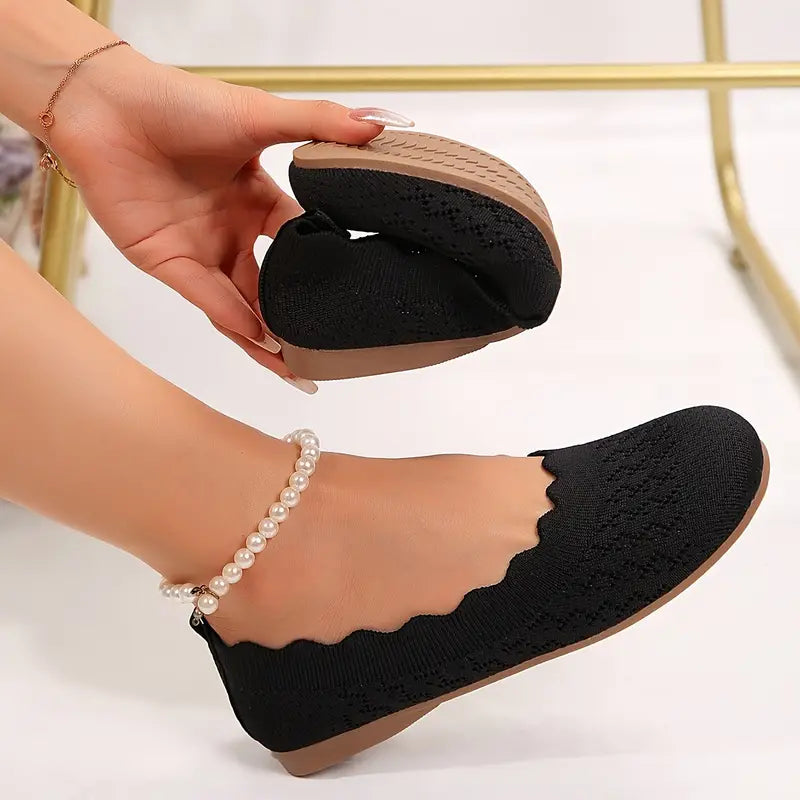 Iosifina | Knit Slip On Ballet Flats