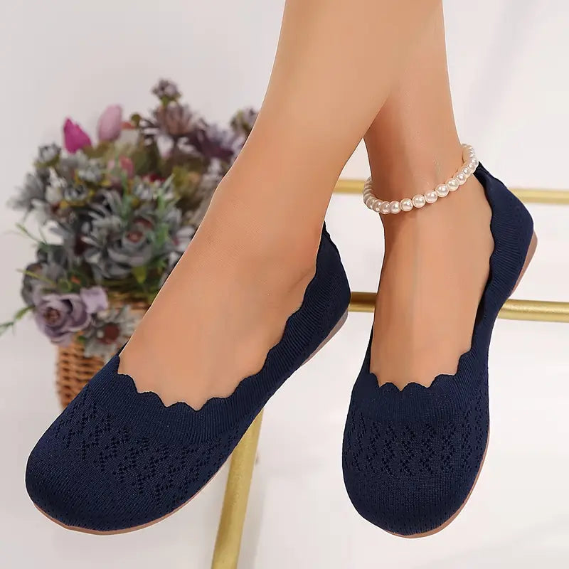Iosifina | Knit Slip On Ballet Flats