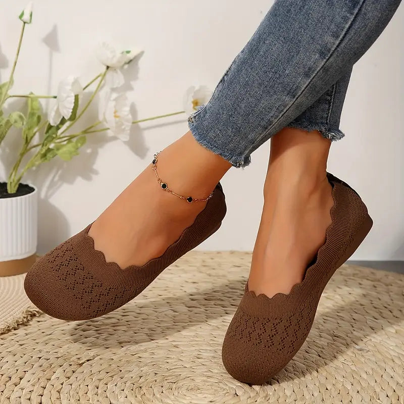 Iosifina | Knit Slip On Ballet Flats