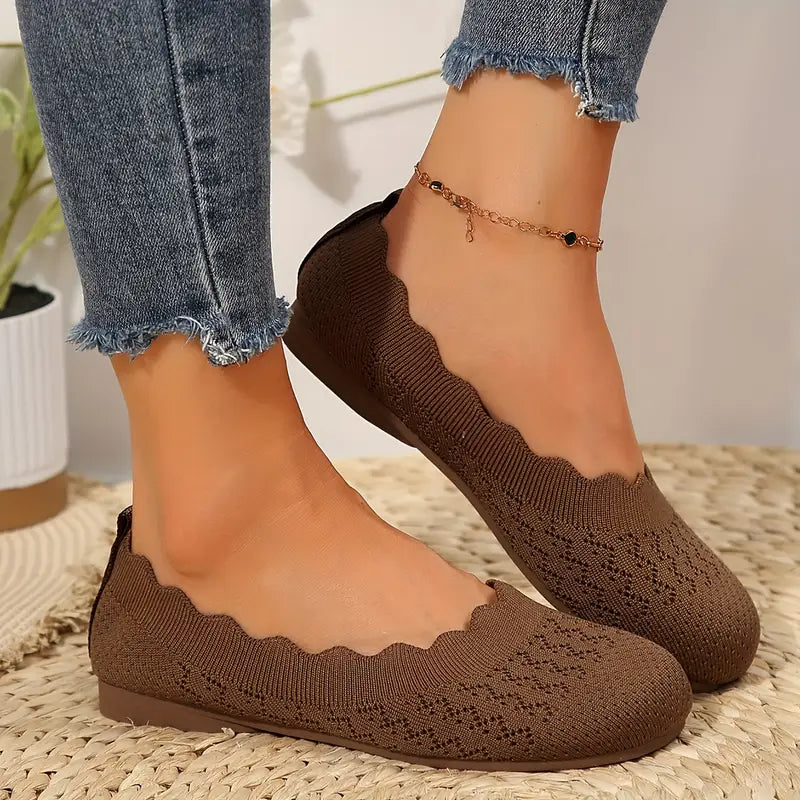 Iosifina | Knit Slip On Ballet Flats