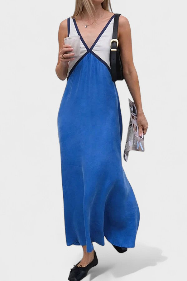 Vida | Sleeveless Color Block Maxi Dress