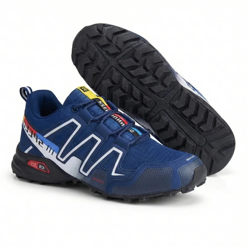 Elsie | Trail Sneakers With Colorblock Lace-Up Panels