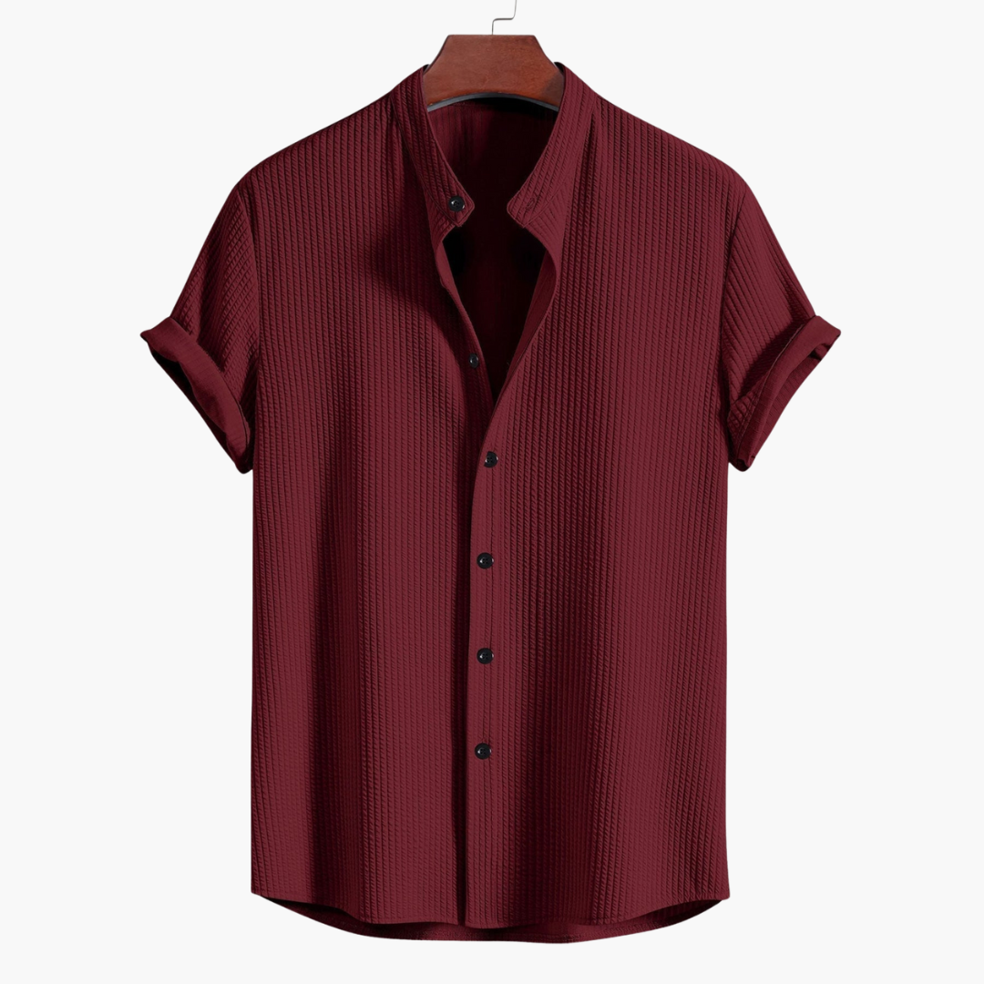 Geoffrey | Textured Short Sleeve Button Shirt