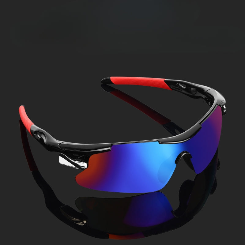 Salmeron - Sport Wraparound Sunglasses Mirrored Lens Lightweight Frame