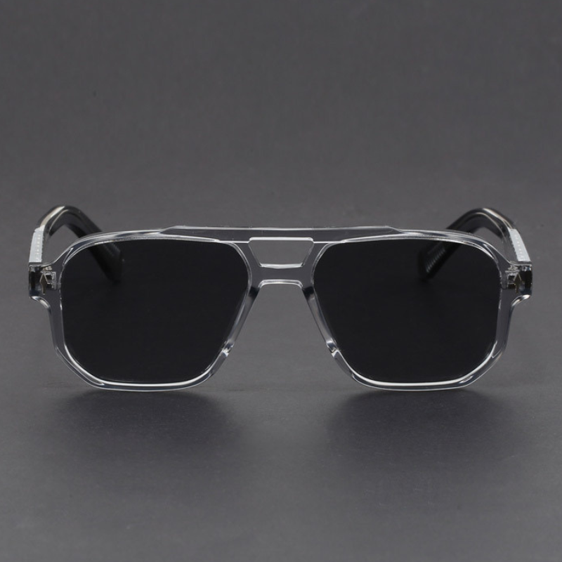 Kieran - Square Frame Blue Dark Lens Sunglasses