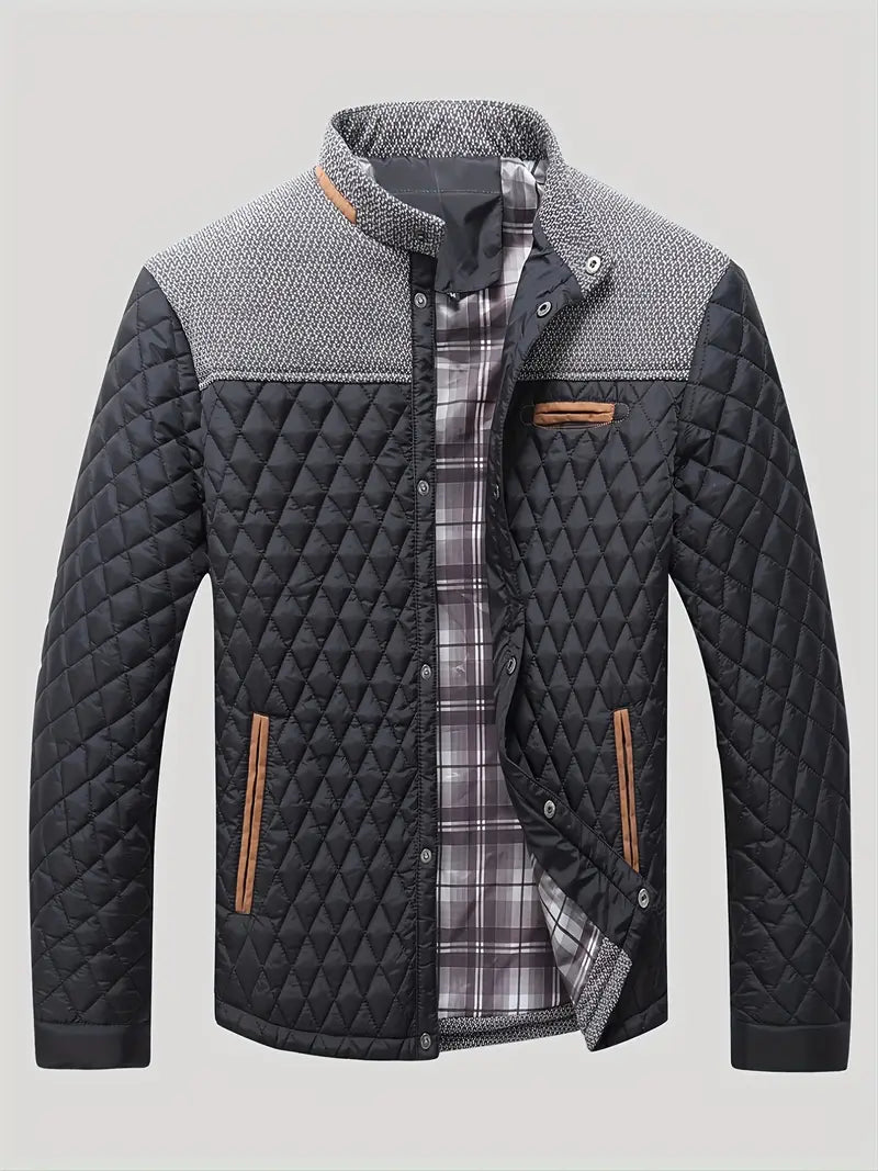 Proctor | Quilted Stand Collar Zip Jacket