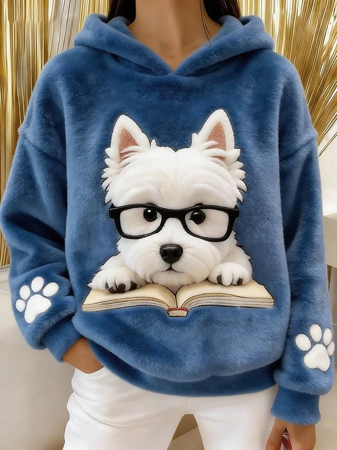 Galaora | Hooded Sweatshirt with Terrier Print
