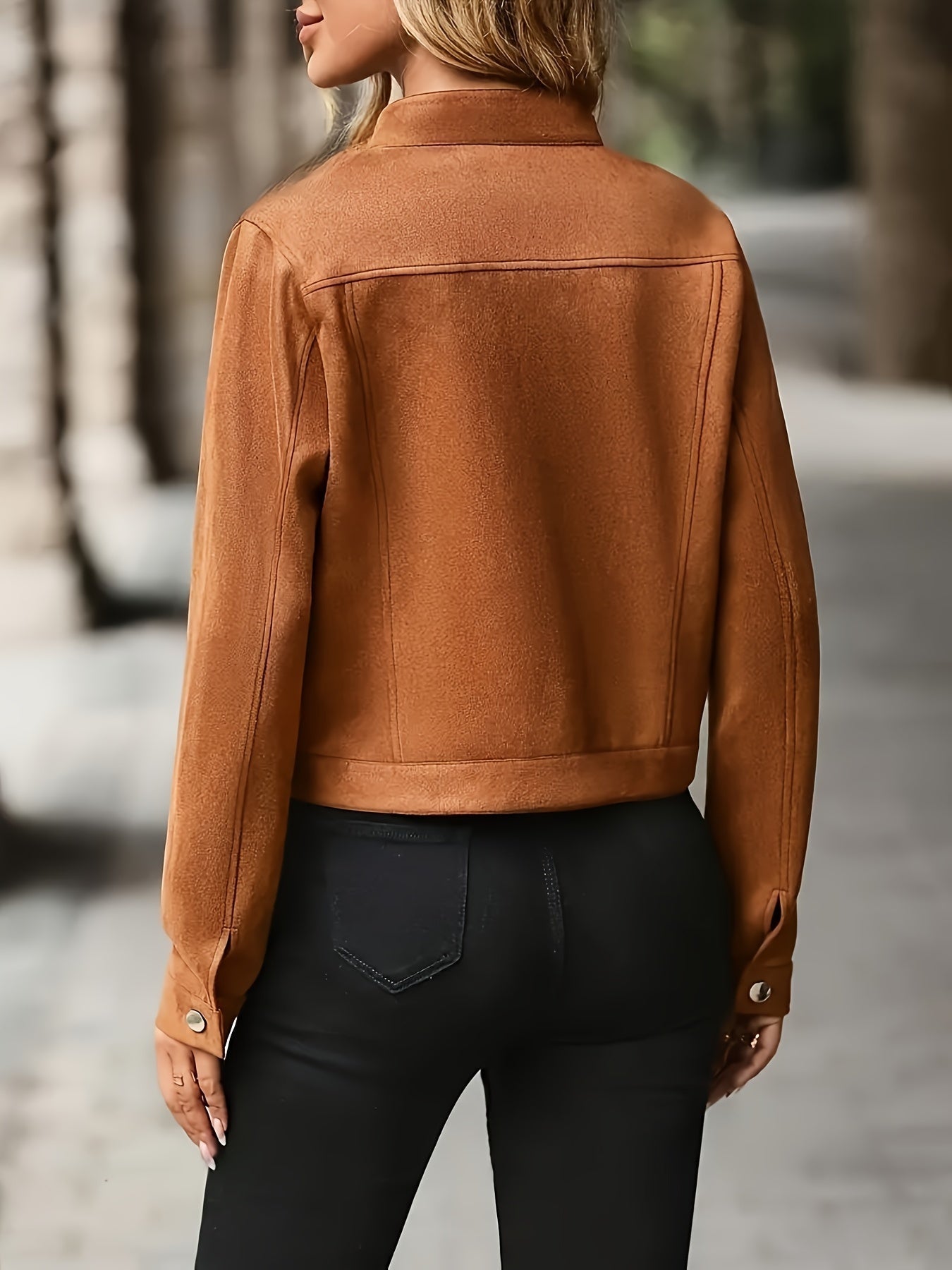 Slavica | Long Sleeve Button Front Jacket