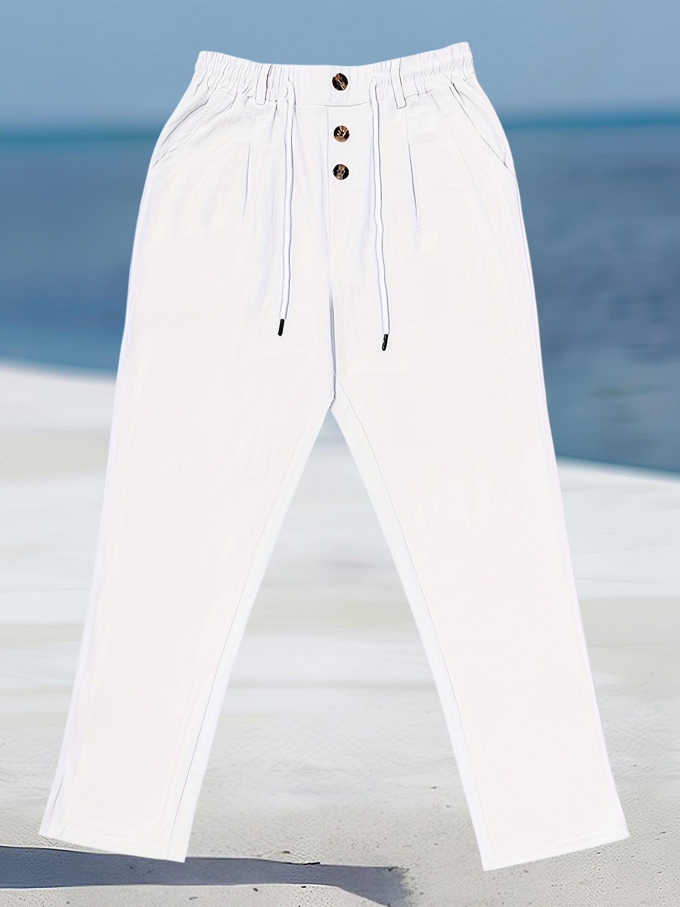 Aznar - Relaxed Drawstring Straight Leg Pants