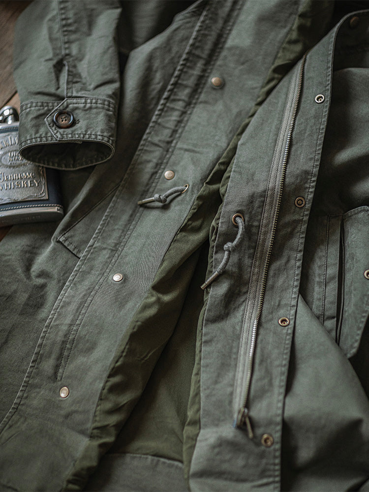 Engelbert | Hooded Longline Drawstring Parka Jacket