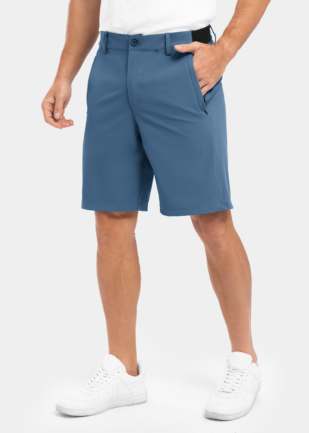Khaled | Solid Elastic Waist Shorts