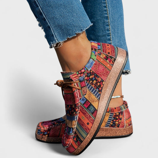 Munyika | Patterned Lace-Up Casual Comfort Shoes
