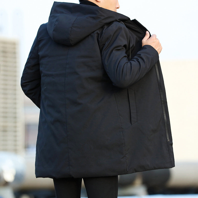 Aljoscha | Hooded Long Zip Front Coat