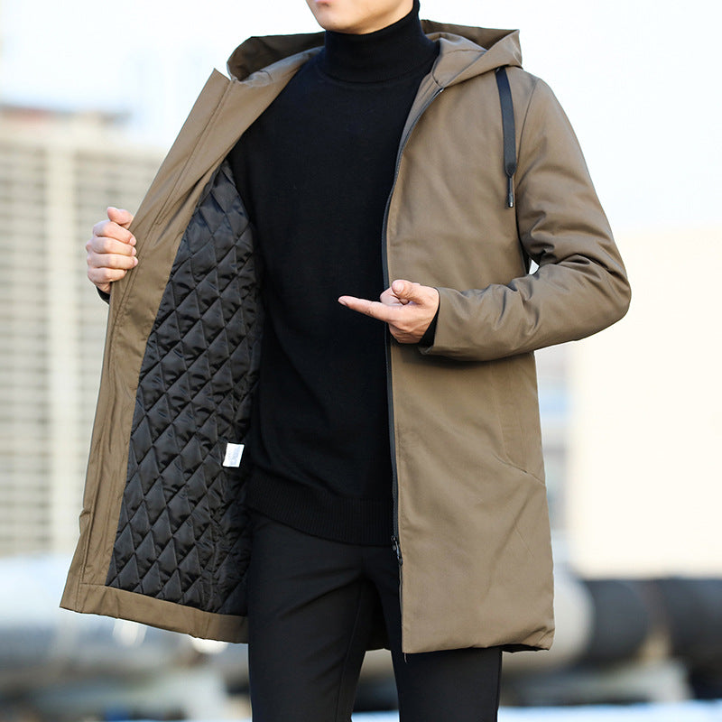 Aljoscha | Hooded Long Zip Front Coat