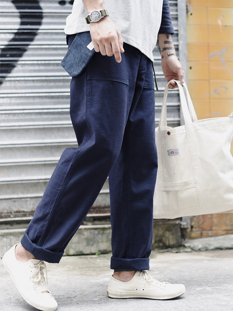 Matheos | Military Style Straight Leg Pants