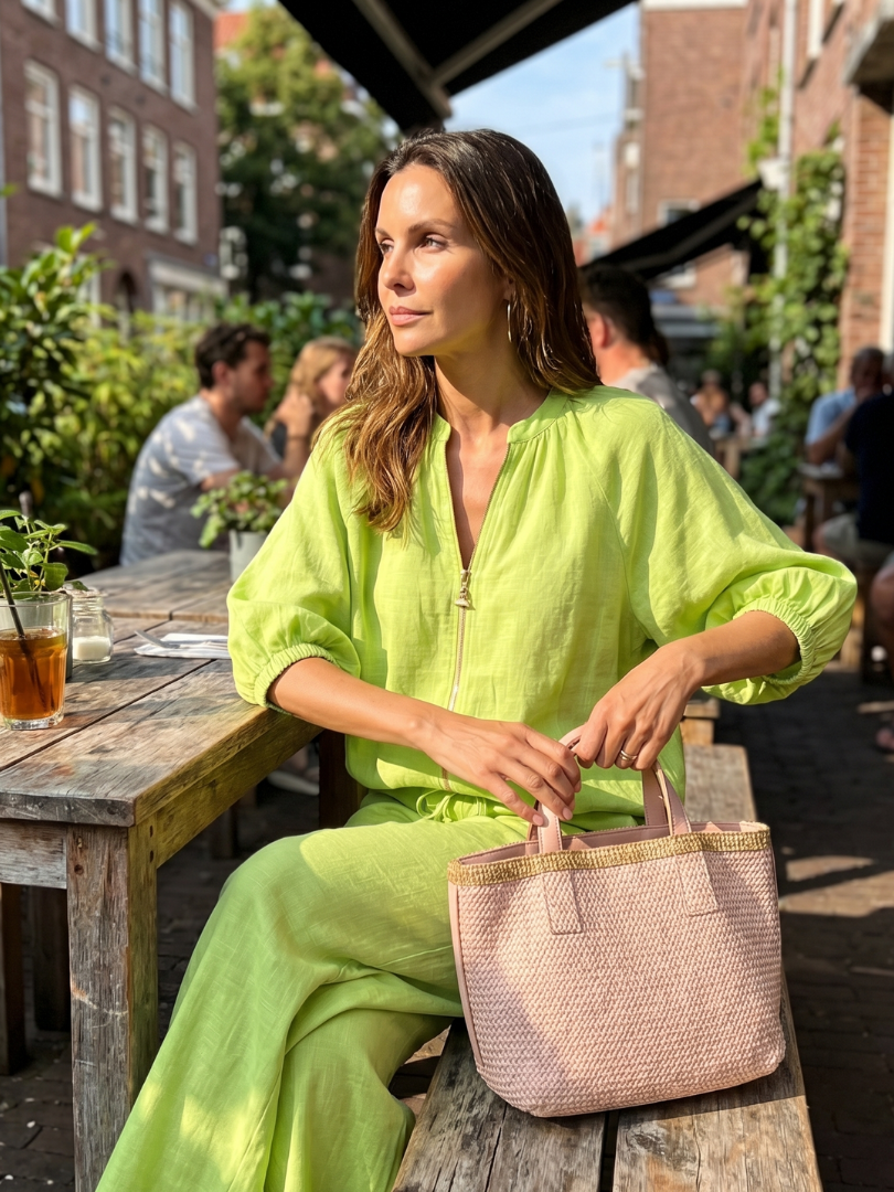 Sharina | Zip Front Wide Leg Pant Set