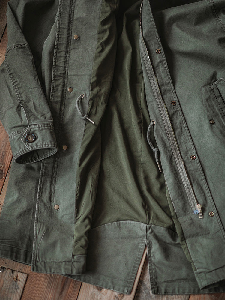 Engelbert | Hooded Longline Drawstring Parka Jacket