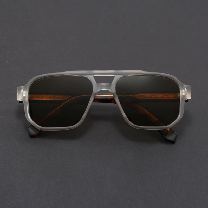 Kieran - Square Frame Blue Dark Lens Sunglasses
