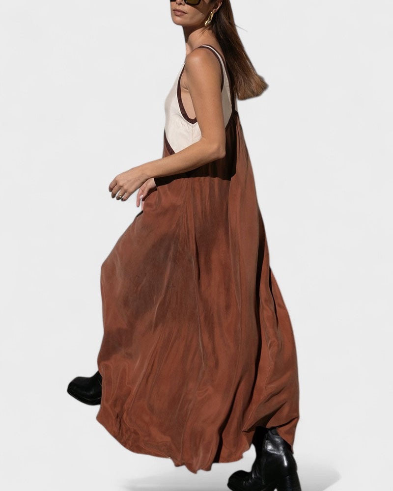 Vida | Sleeveless Color Block Maxi Dress