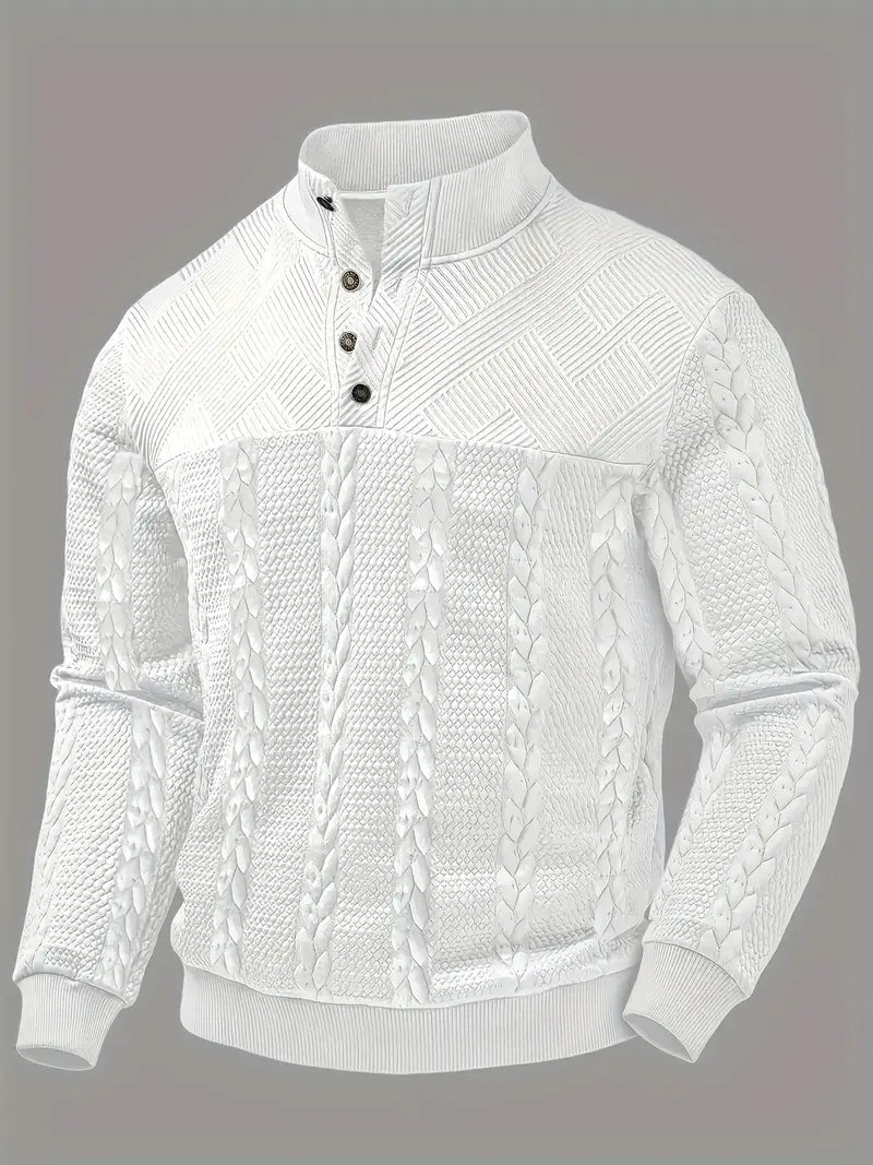 Dawson | Textured Henley Sweater for Everyday Comfort
