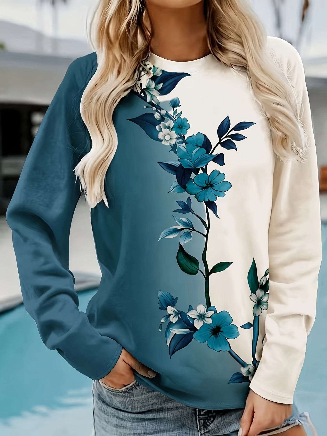 Meliora | Long Sleeve Floral Print Shirt