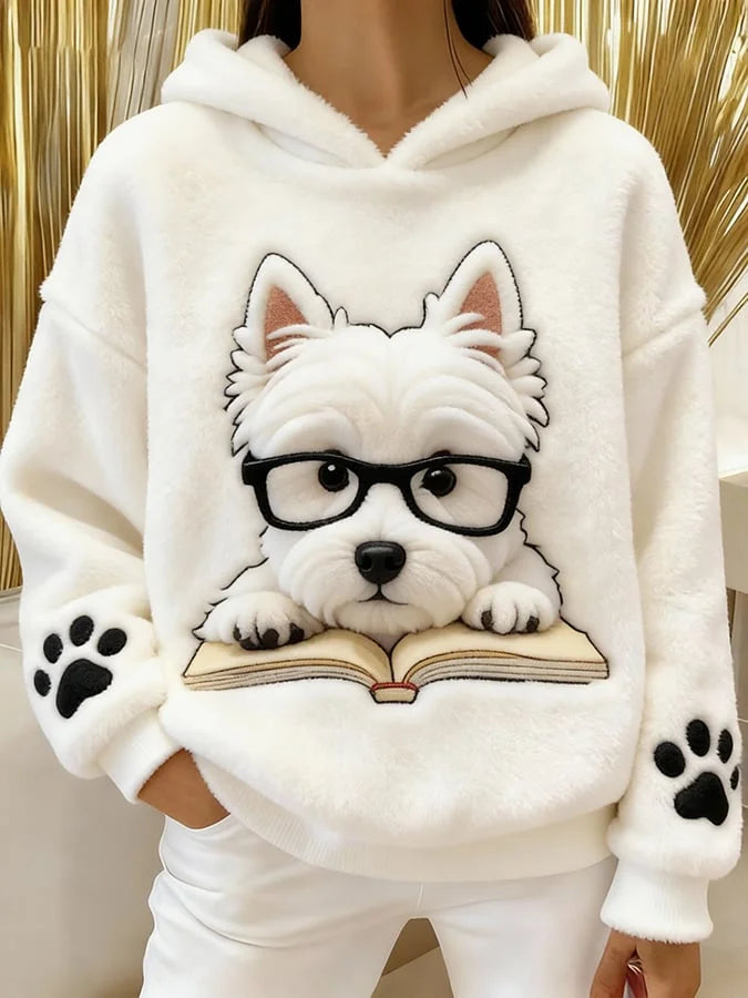 Galaora | Hooded Sweatshirt with Terrier Print