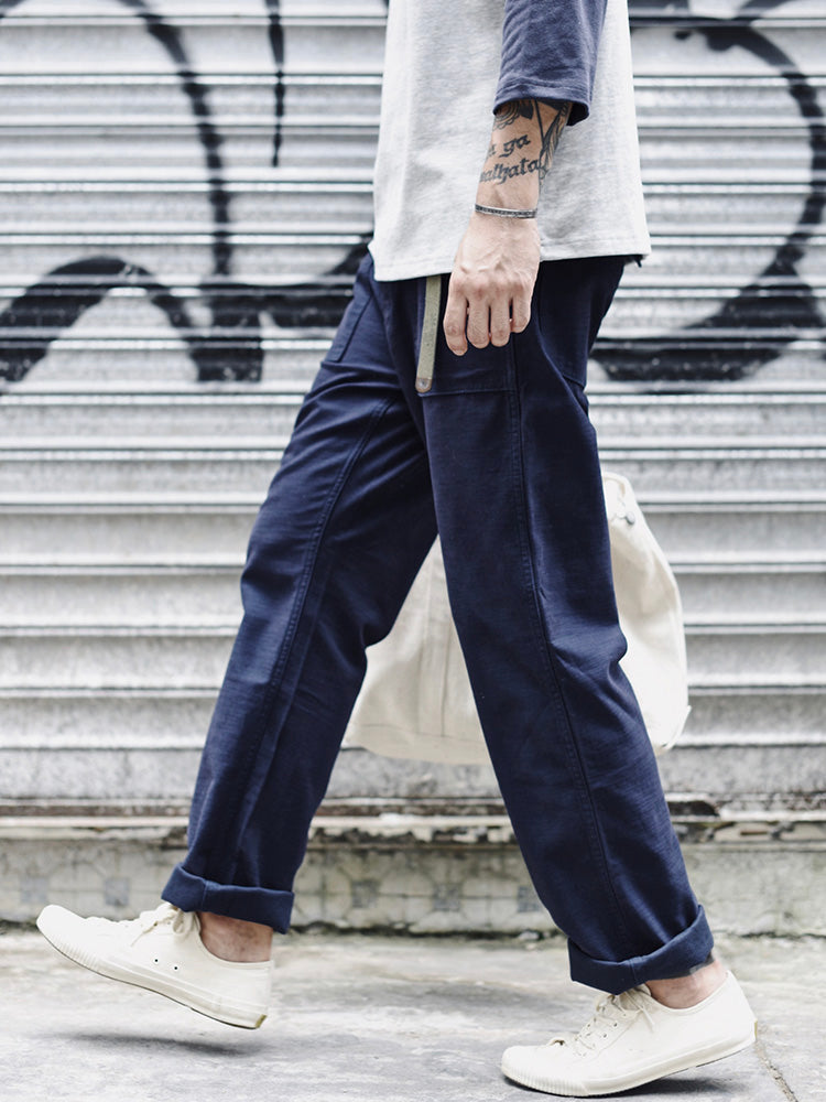 Matheos | Military Style Straight Leg Pants
