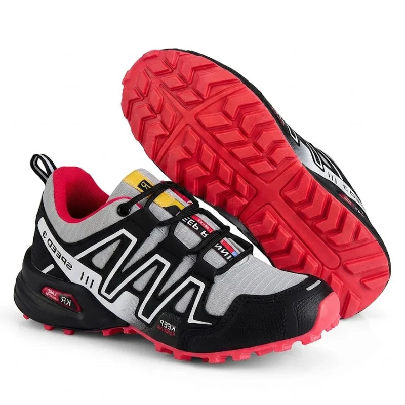 Elsie | Trail Sneakers With Colorblock Lace-Up Panels