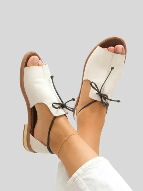 Camilla | Lace-Up Flat Sandals in Multiple Colors