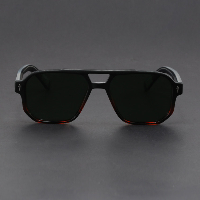 Kieran - Square Frame Blue Dark Lens Sunglasses