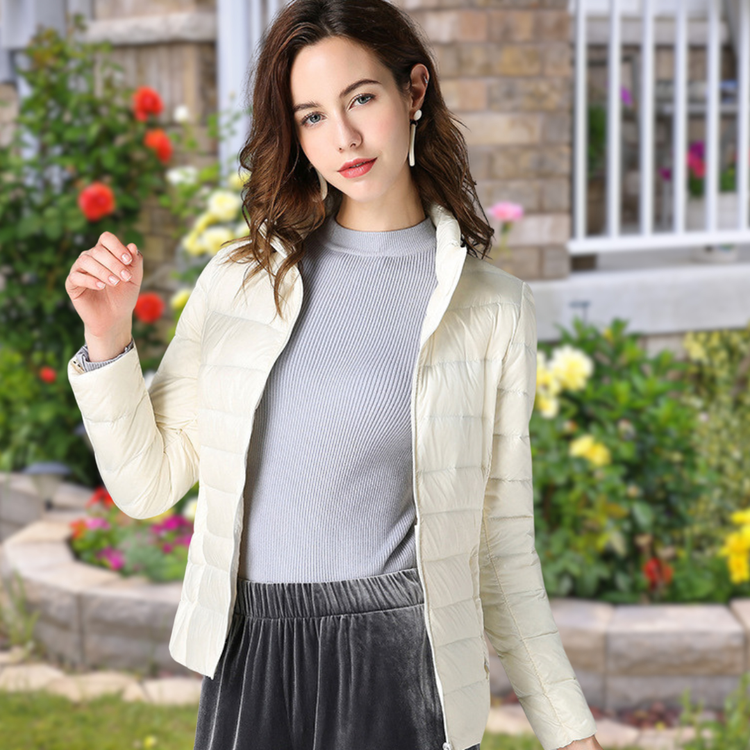 Isla | Lightweight Quilted Stand Collar Puffer Jacket
