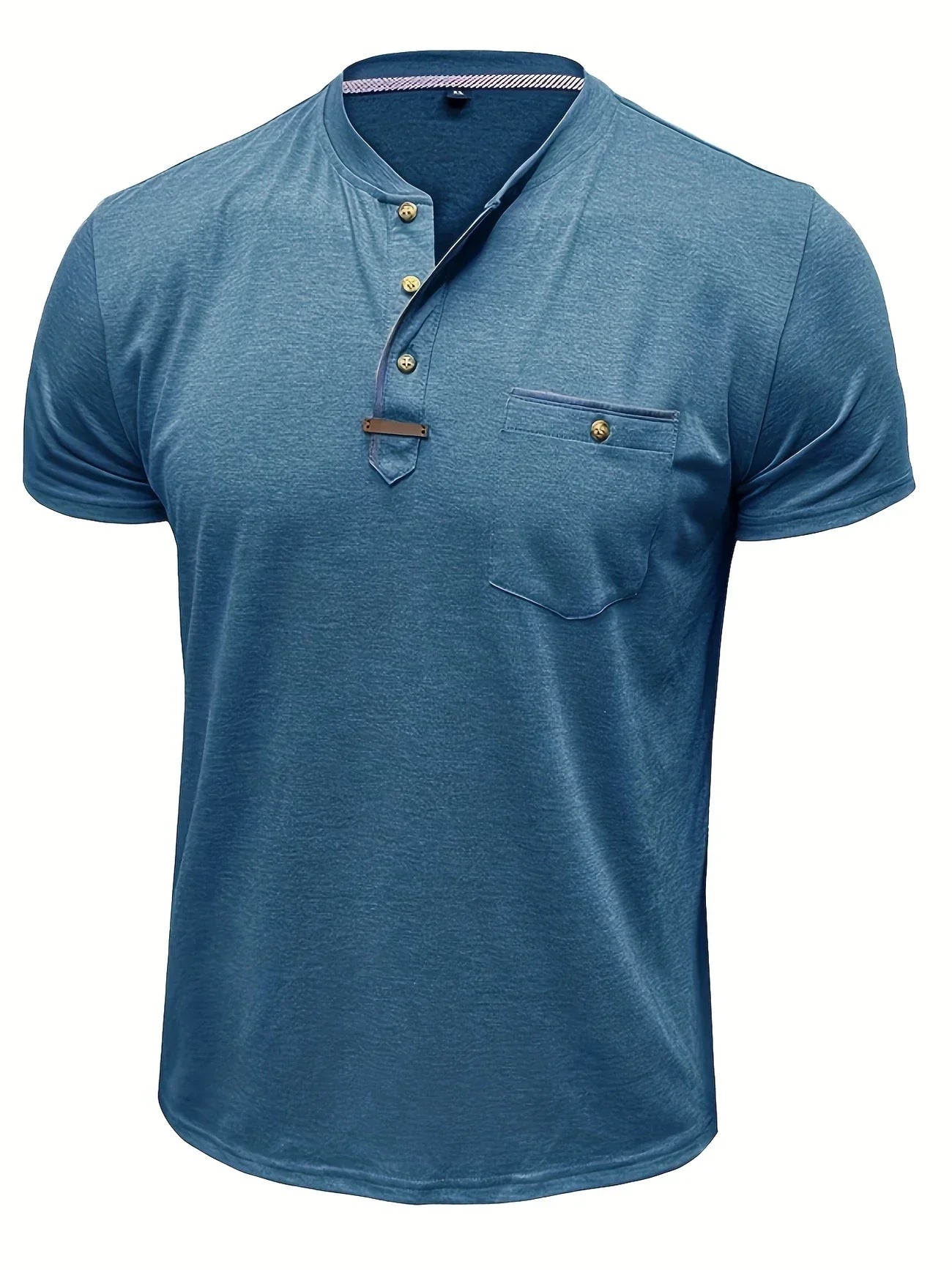 Saxon | Short Sleeve Pocket Henley T Shirt