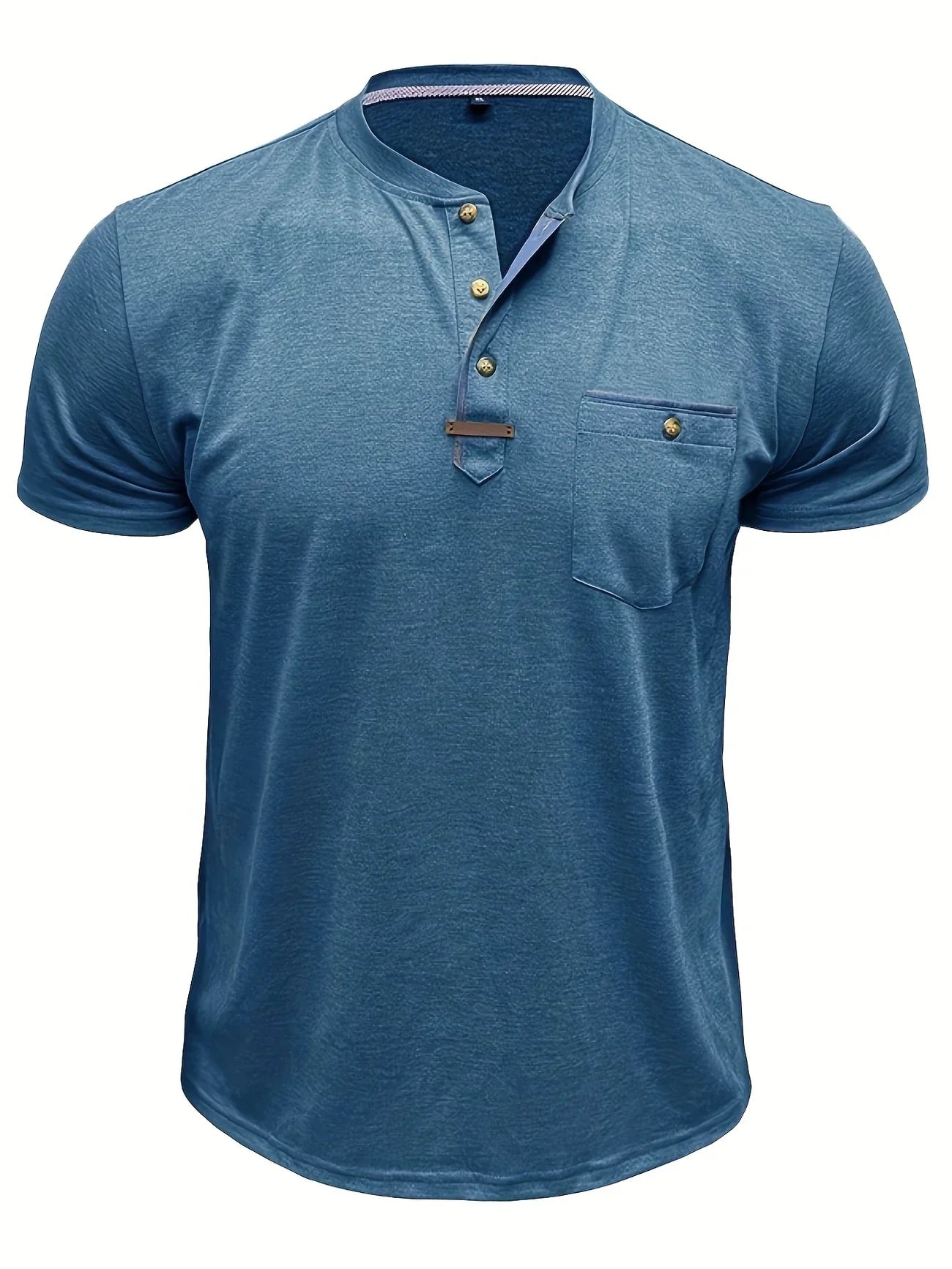 Saxon | Short Sleeve Pocket Henley T Shirt