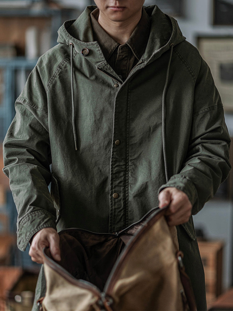 Engelbert | Hooded Longline Drawstring Parka Jacket