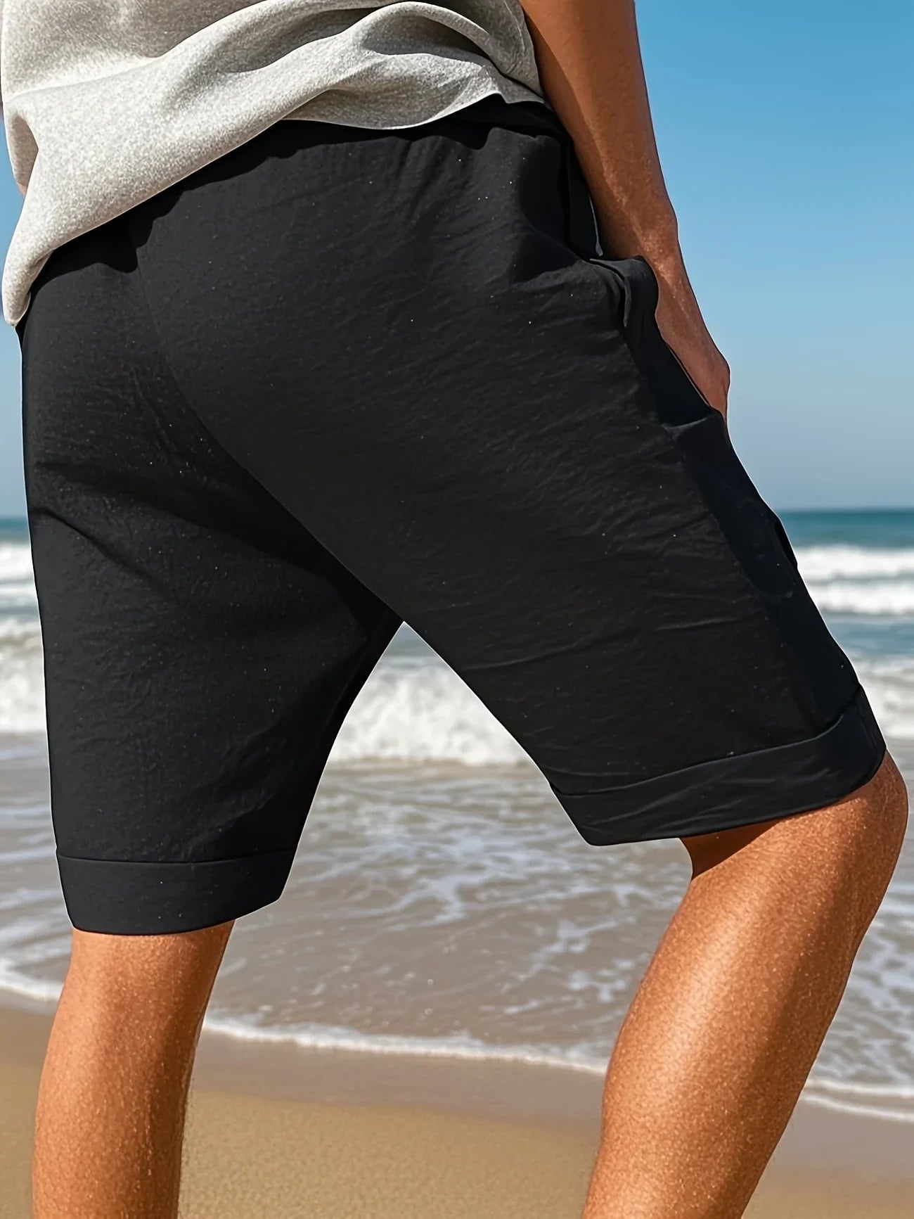 Callan | Drawstring Casual Knee-Length Shorts