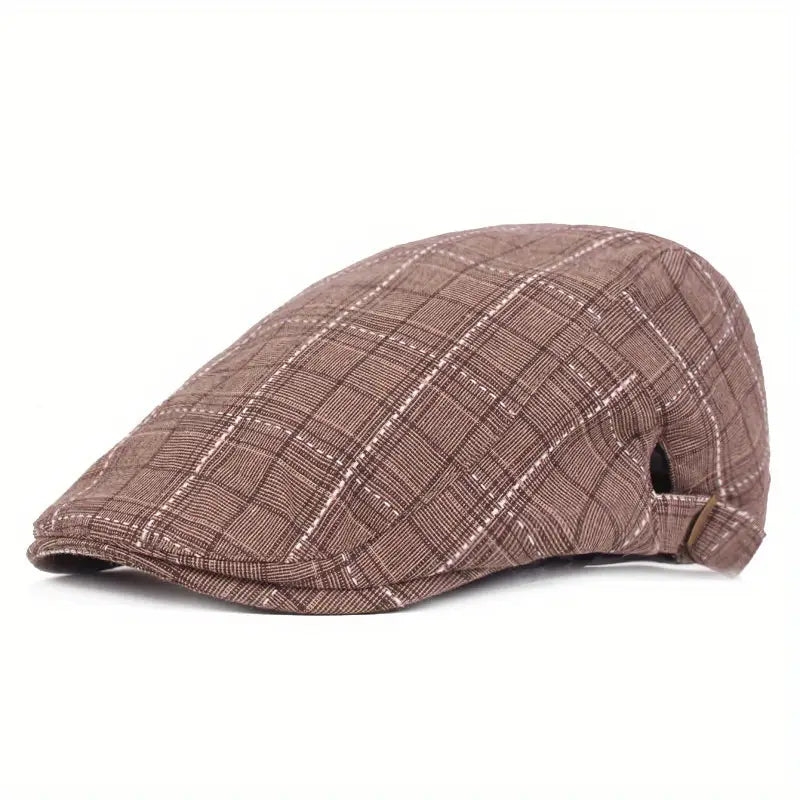 Checklyn | Plaid Flat Cap Casual Driving Hat
