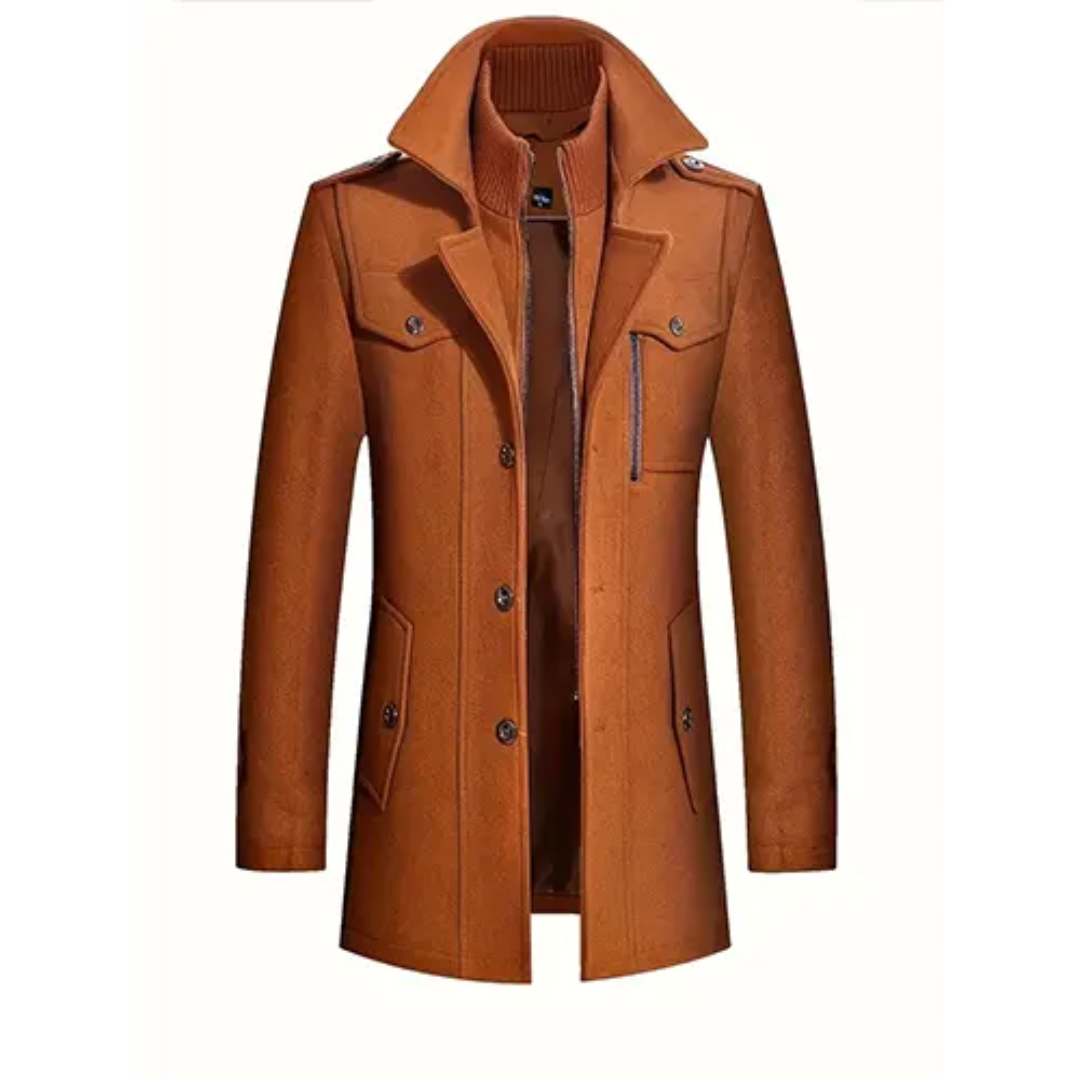Weiss | Coat With Layered Collar and Button Front