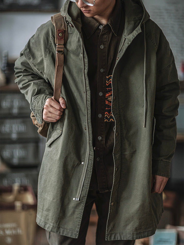 Engelbert | Hooded Longline Drawstring Parka Jacket