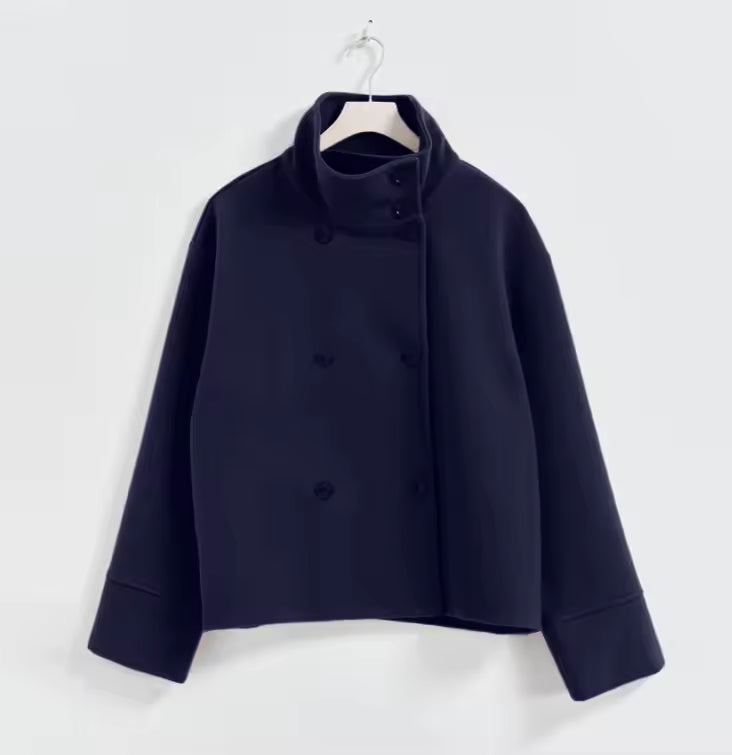 Georgina | Jacket Long Sleeve Stand Collar Button Front