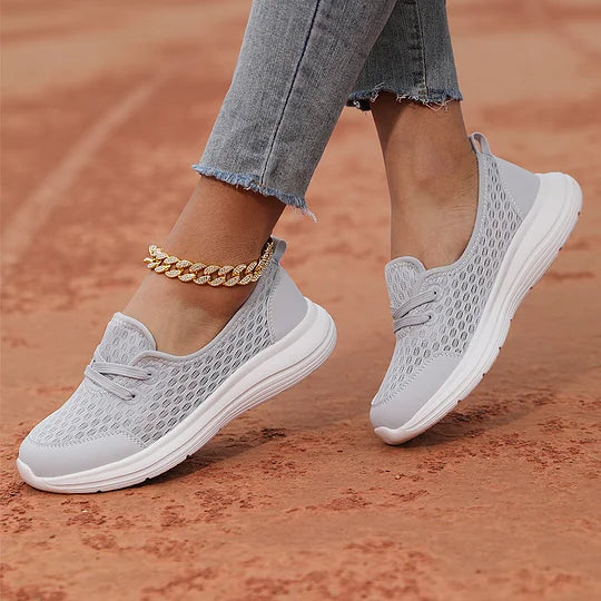 Firsova - Mesh Lace-Up Soft Sole Walking Shoes