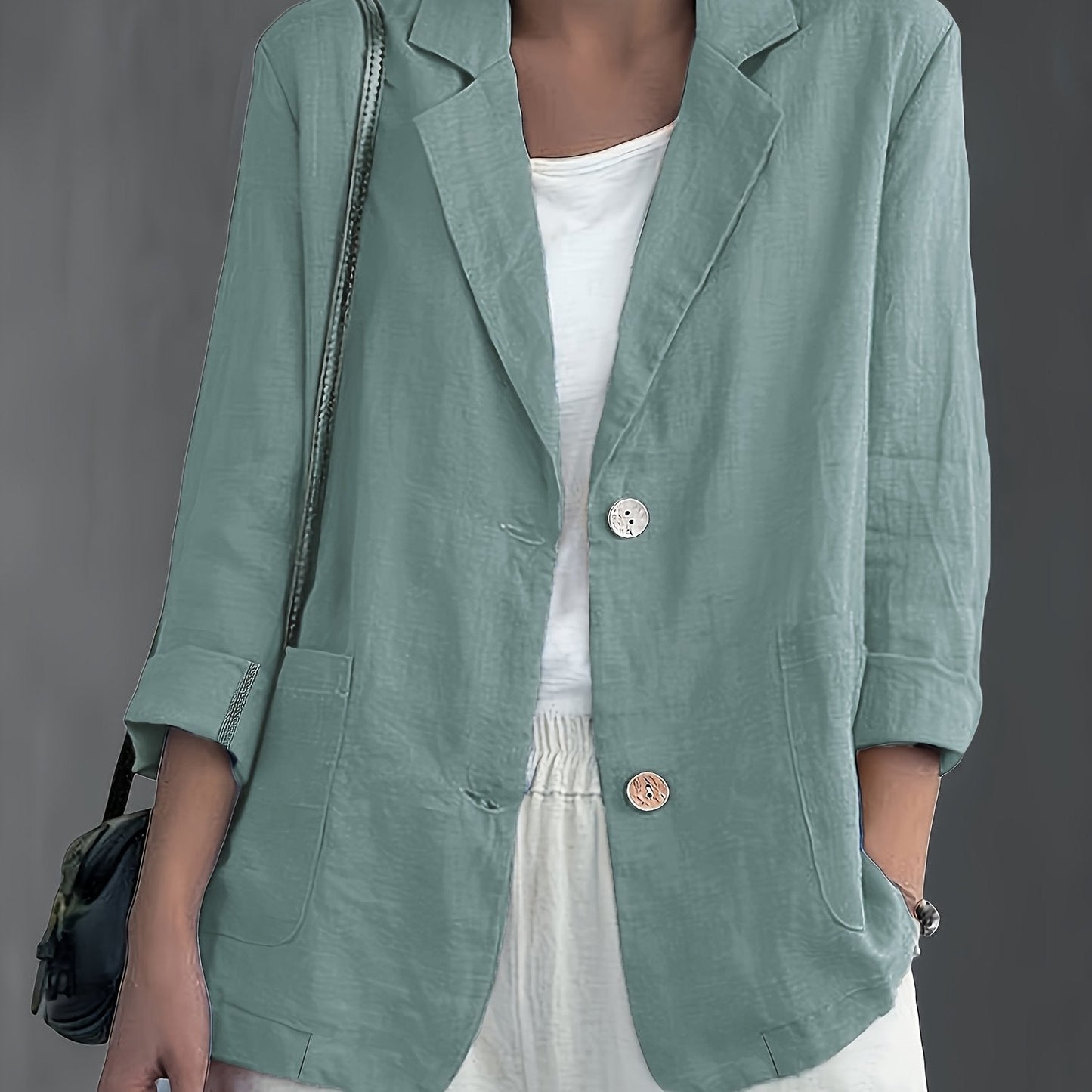 Jayde | Blazer Jacket With Lapel Collar Pockets