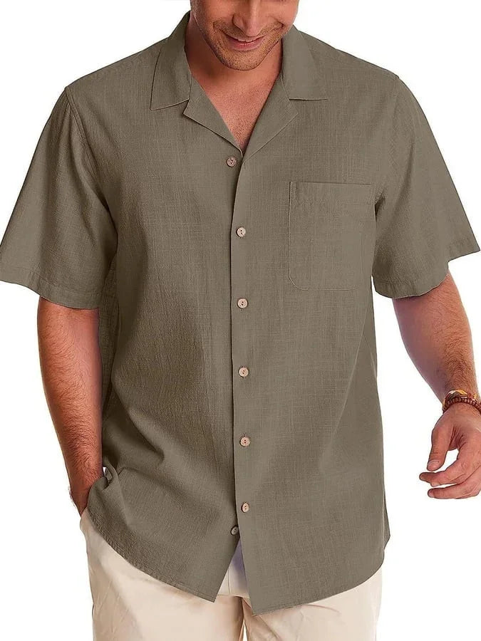 Huib | Camp Collar Short Sleeve Pocket Shirt