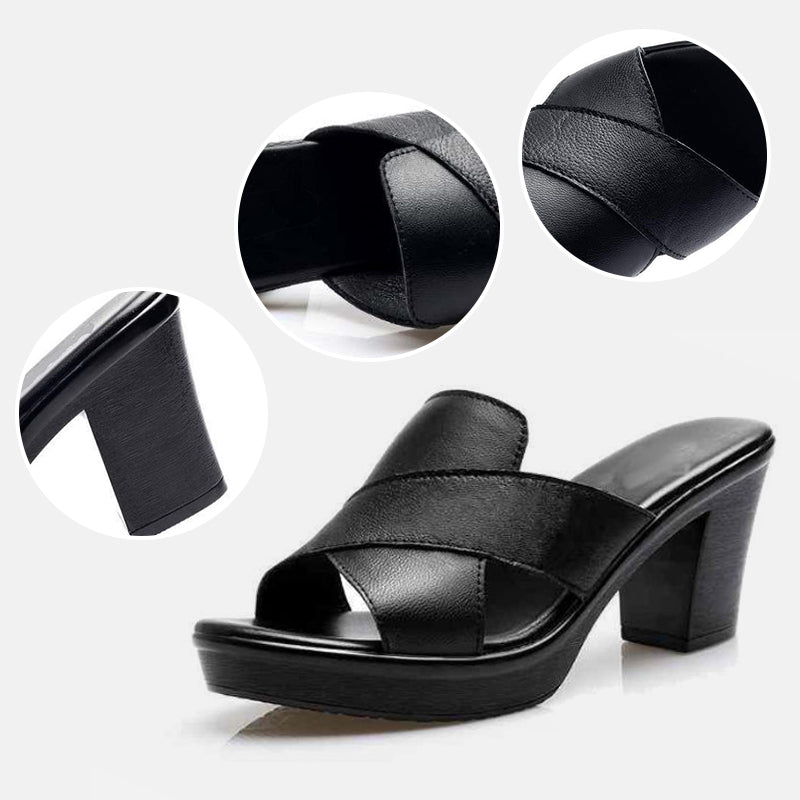 Minki | Open Toe Block Heel Sandals