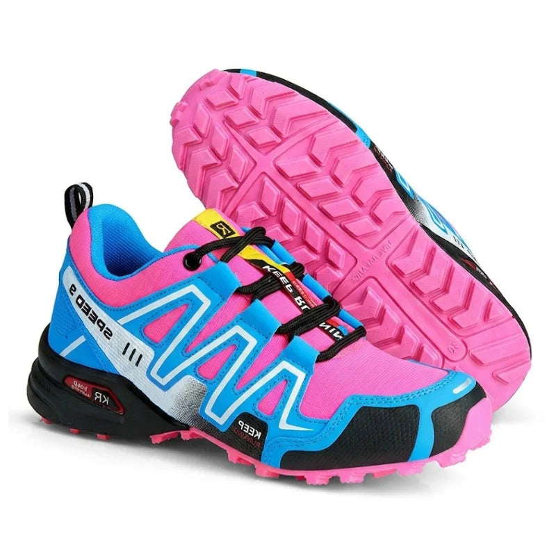 Elsie | Trail Sneakers With Colorblock Lace-Up Panels