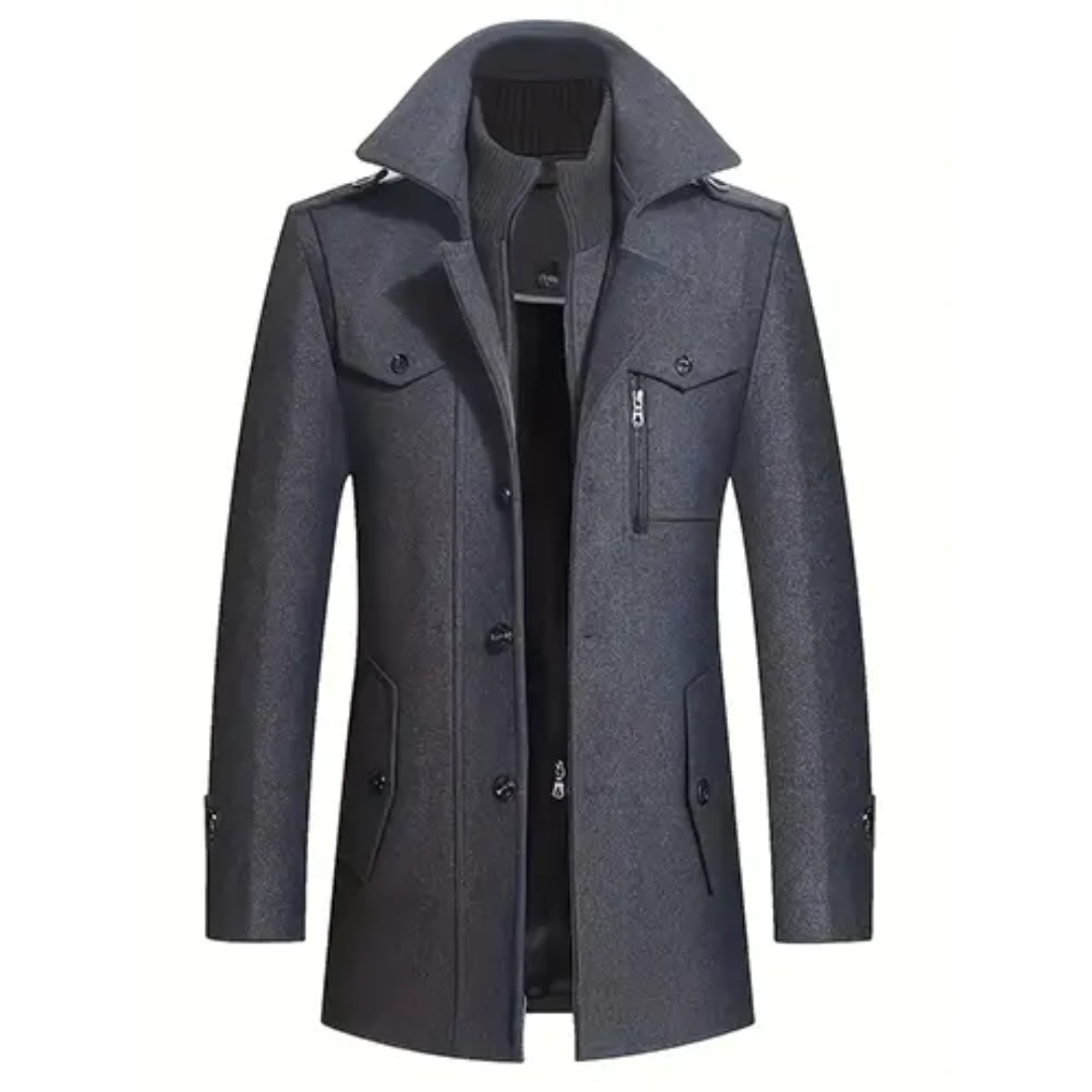 Weiss | Coat With Layered Collar and Button Front