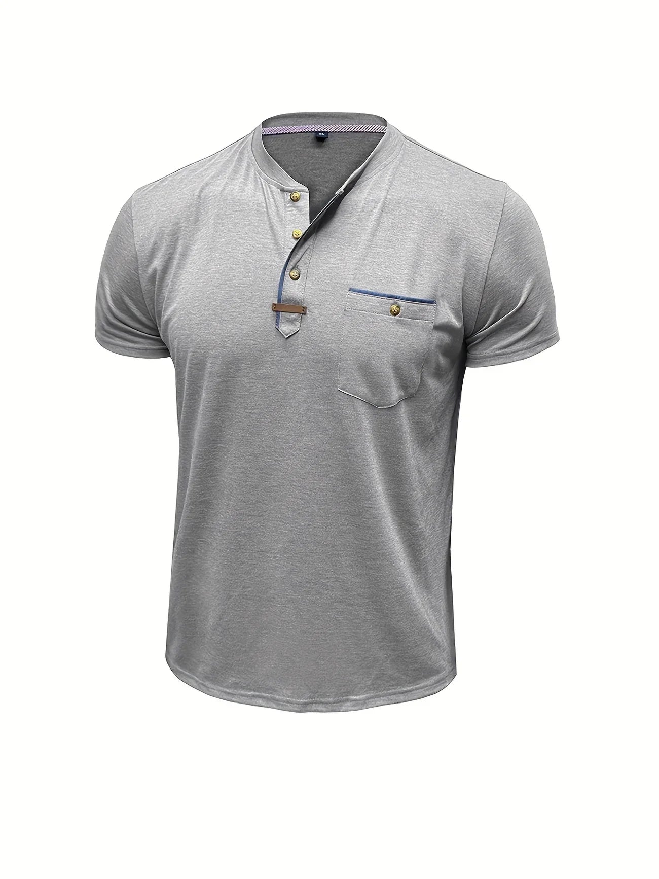 Saxon | Short Sleeve Pocket Henley T Shirt