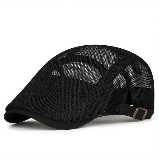 Beckett | Mesh Flat Cap Adjustable Golf Hat