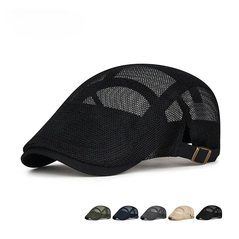 Beckett | Mesh Flat Cap Adjustable Golf Hat