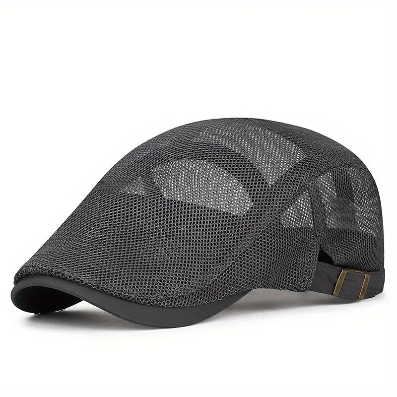 Beckett | Mesh Flat Cap Adjustable Golf Hat