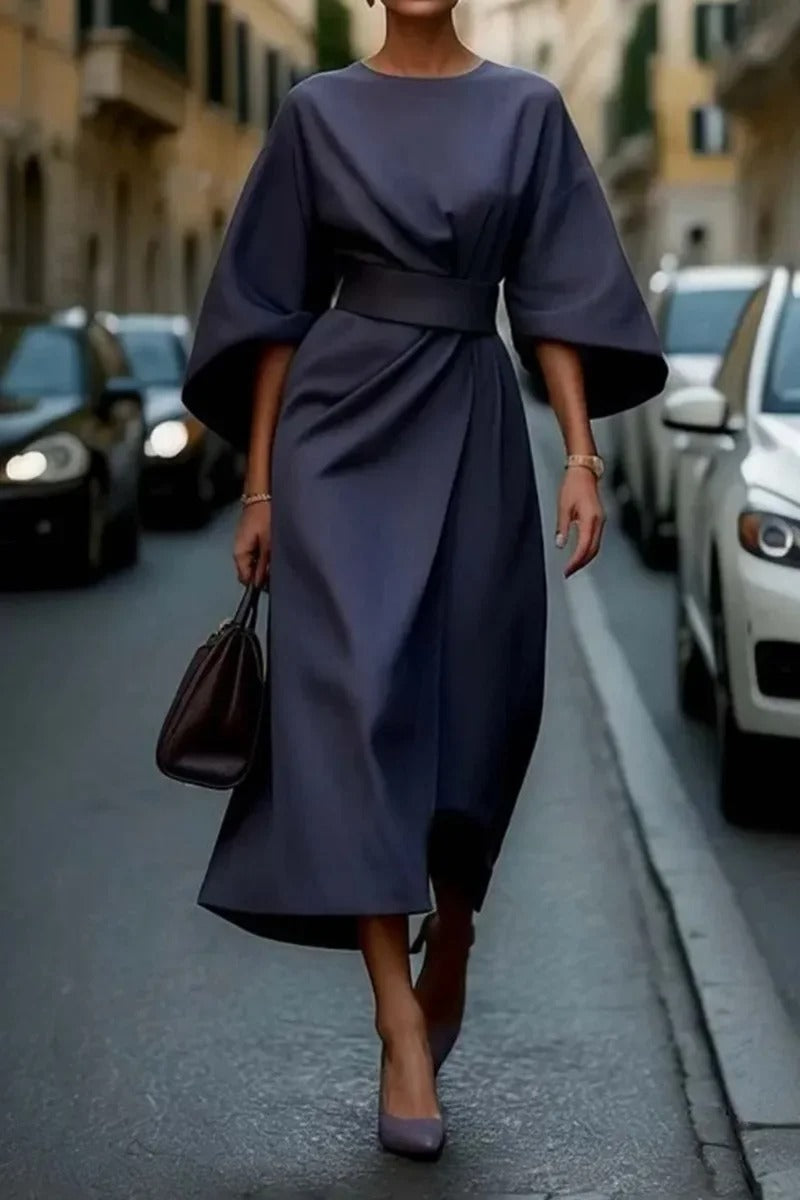 Rita | Midi Batwing Sleeve Belted Dress
